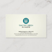 簿記係Financial Services計算機GreenIcon 名刺 (正面)