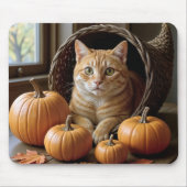 籐のコルヌコピアのジンジャーキャット マウスパッド (正面)