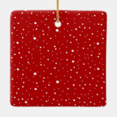 籐のバスケットにクリスマスツリーのメリークリスマス セラミックオーナメント (裏面)