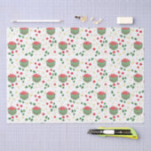 籠いっぱいの苺 花 夏 薄葉紙 (クラフト)