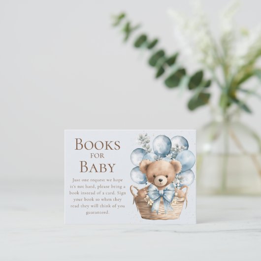 籠の本で熊のベビーを待つ エンクロージャーカード (スタンド正面)