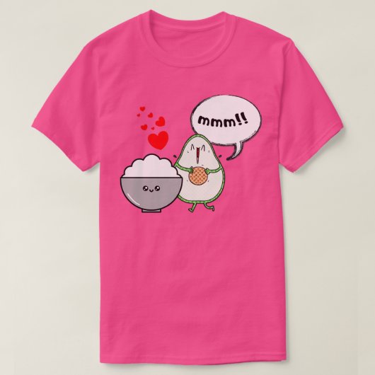 米とアボカドカリウムティクトック Tシャツ (デザイン正面)
