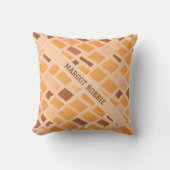 米の幾何学模様カラフルをパーソナライズされた処理 クッション (正面)