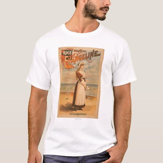 米の海の美しいEvangelineの女性 Tシャツ (正面)