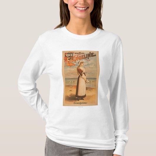 米の海の美しいEvangelineの女性 Tシャツ (正面)