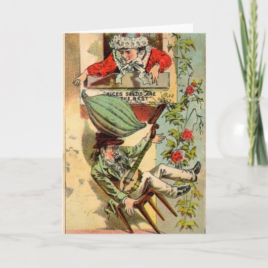 米の種のヴィンテージの広告 カード (正面)