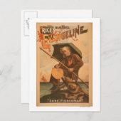 米の美しいエヴァンジェリン「ローン漁師」 ポストカード (正面/裏面)