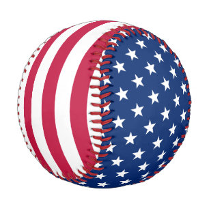米カッコいい国国旗ストライプ7月4日 野球ボール