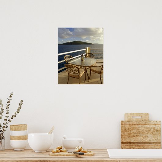 米カリブのヴァージン諸島、セントトーマス。表示 ポスター (キッチン)