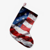 米グランジ国国旗 スモールクリスマスストッキング (正面 (吊り時))