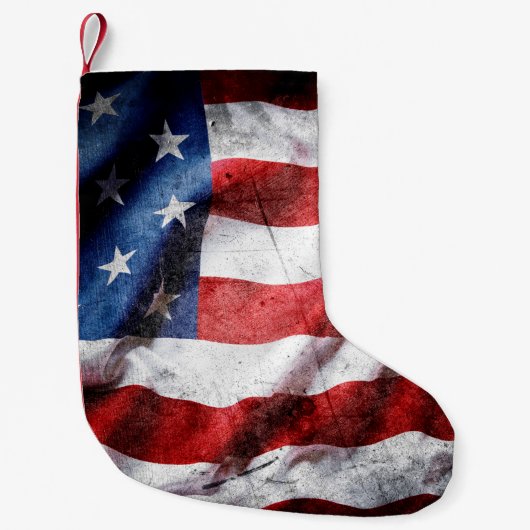米グランジ国国旗 スモールクリスマスストッキング (正面)