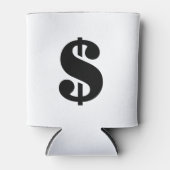 米ドルサイン |ステンシシンプルルアルファベット 缶クーラー (正面)