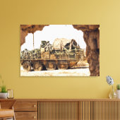 米兵はアフガニーで戦闘監視を行う キャンバスプリント (インサイチュ (リビング))