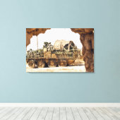 米兵はアフガニーで戦闘監視を行う キャンバスプリント (インサイチュ (ウッドフロア))