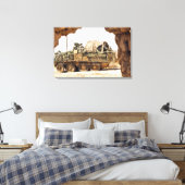 米兵はアフガニーで戦闘監視を行う キャンバスプリント (インサイチュ (寝室))