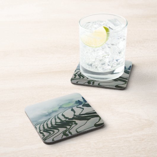 米分野の上の朝の霧 コースター (右側)