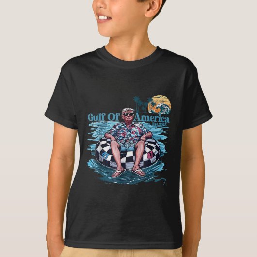米国おもしろいのトランプ湾Est 2025レトロ Tシャツ (正面)