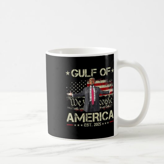 米国おもしろいのトランプ湾Est 2025米国アメリカ コーヒーマグカップ (右)