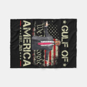 米国おもしろいのトランプ湾Est 2025米国アメリカ フリースブランケット (正面(横))
