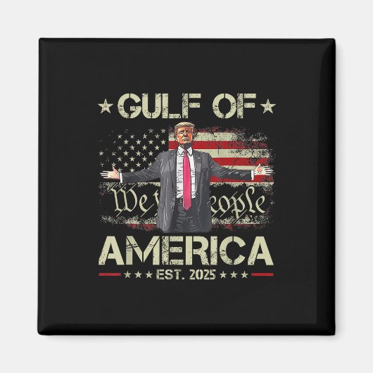 米国おもしろいのトランプ湾Est 2025米国アメリカ マグネット (正面)