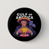 米国おもしろいトランプ湾2025トランプ 缶バッジ (正面)