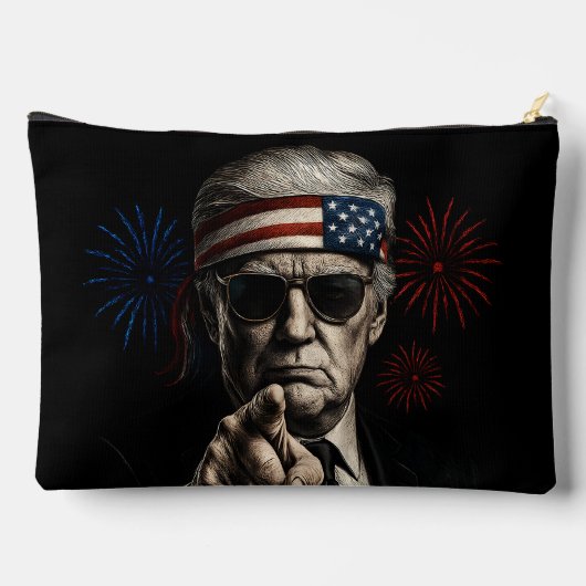 米国おもしろいトランプ湾2025年7月4日 アクセサリーポーチ (裏面)