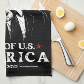 米国おもしろいトランプ湾2025年7月4日 キッチンタオル (四つ折り)
