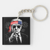 米国おもしろいトランプ湾2025年7月4日 キーホルダー (裏面)