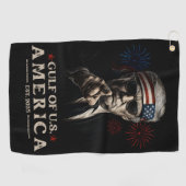 米国おもしろいトランプ湾2025年7月4日 ゴルフタオル (横)