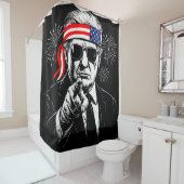 米国おもしろいトランプ湾2025年7月4日 シャワーカーテン (インサイチュ)