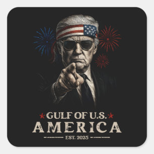 米国おもしろいトランプ湾2025年7月4日 スクエアシール