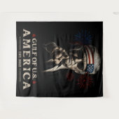 米国おもしろいトランプ湾2025年7月4日 タペストリー (正面(横))