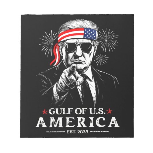 米国おもしろいトランプ湾2025年7月4日 ノートパッド (正面)