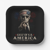 米国おもしろいトランプ湾2025年7月4日 ペーパープレート (正面)