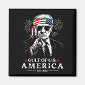 米国おもしろいトランプ湾2025年7月4日 マグネット (正面)
