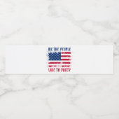 米国おもしろい人民動揺して国旗7月4日 ペットボトルラベル (シングルラベル)