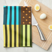 米国おもしろい国旗 キッチンタオル (四つ折り)
