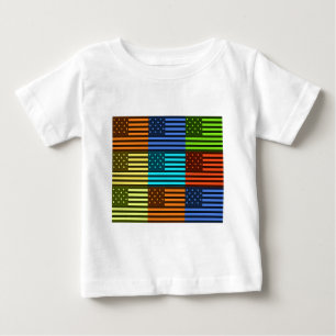 米国おもしろい国旗 ベビーTシャツ