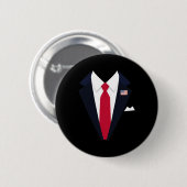 米国おもしろい大統領トランプスーツ簡単ハロウィンコスト 缶バッジ (正面&裏面)