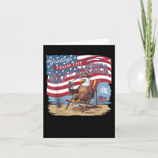 米国おもしろい湾からのトランプの挨拶 カード (正面)