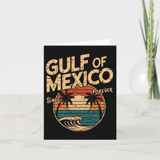 米国おもしろい湾メキシコ湾国旗の地図 カード (正面)