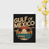 米国おもしろい湾メキシコ湾国旗の地図 カード (黄色い花)