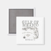 米国おもしろい湾メキシコ湾国旗の地図 マグネット (正面/裏面)
