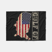 米国おもしろい湾国旗12 フリースブランケット (正面(横))