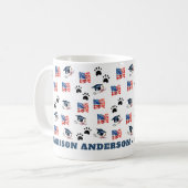 米国おもしろい犬パターン卒業 コーヒーマグカップ (正面左)