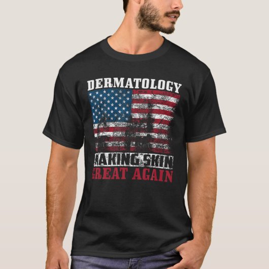米国おもしろい皮膚科ギフト男性女性アメリカンDerm Tシャツ (正面)