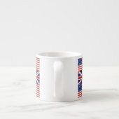 米国およびイギリスの旗パターン エスプレッソカップ (裏面)
