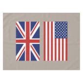 米国およびイギリスの旗 テーブルクロス (正面(横))
