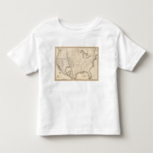 米国およびテキサス州の地図 トドラーTシャツ (正面)