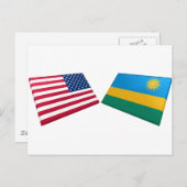 米国およびルワンダのフラグ ポストカード (正面/裏面)